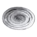 Elite Global Solutions 8 3/4" x 6 1/2" Oval Melamine Salad Plate - Black (D861OV-BD) thumbnail 2