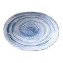 Elite Global Solutions 8 3/4" x 6 1/2" Oval Melamine Salad Plate - Navy (D861OV-ND) thumbnail 2
