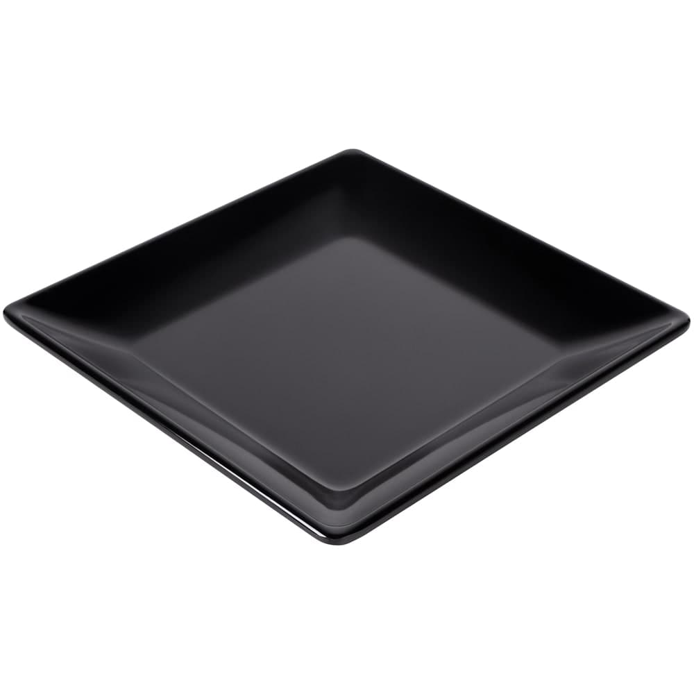 Elite Global Solutions 9" Square Melamine Dinner Plate, Black (D99SQ-B)