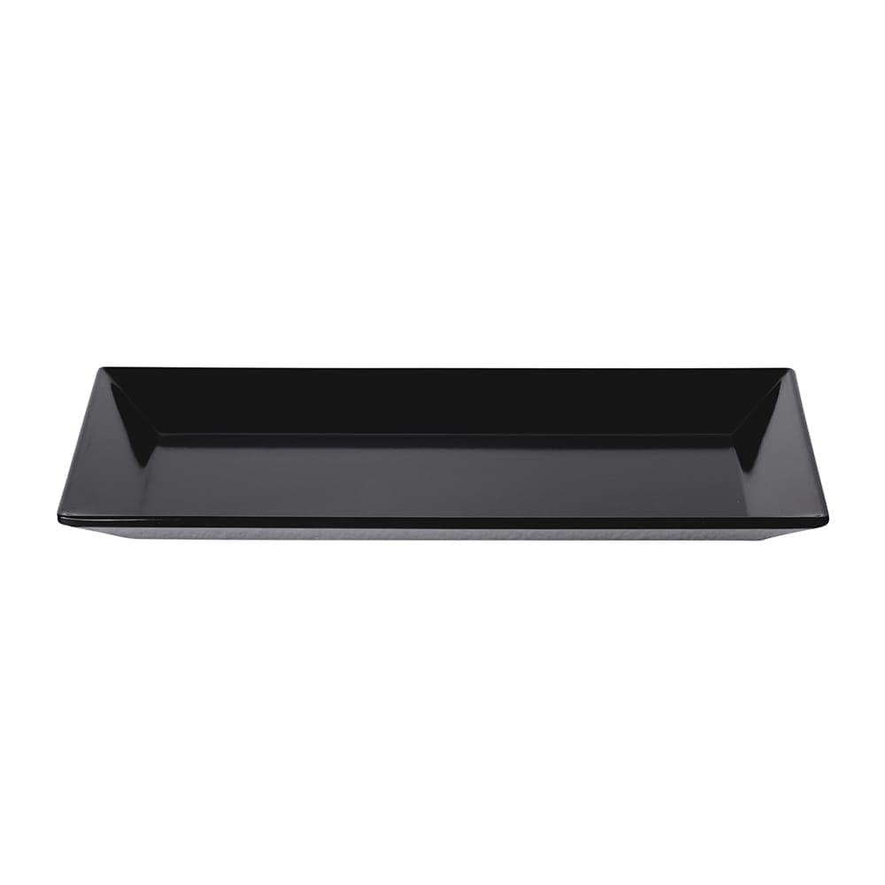 Elite Global Solutions Rectangular Melamine Dinner Plate - 9 3/8" x 4 3/4", Black (DMP94-B)