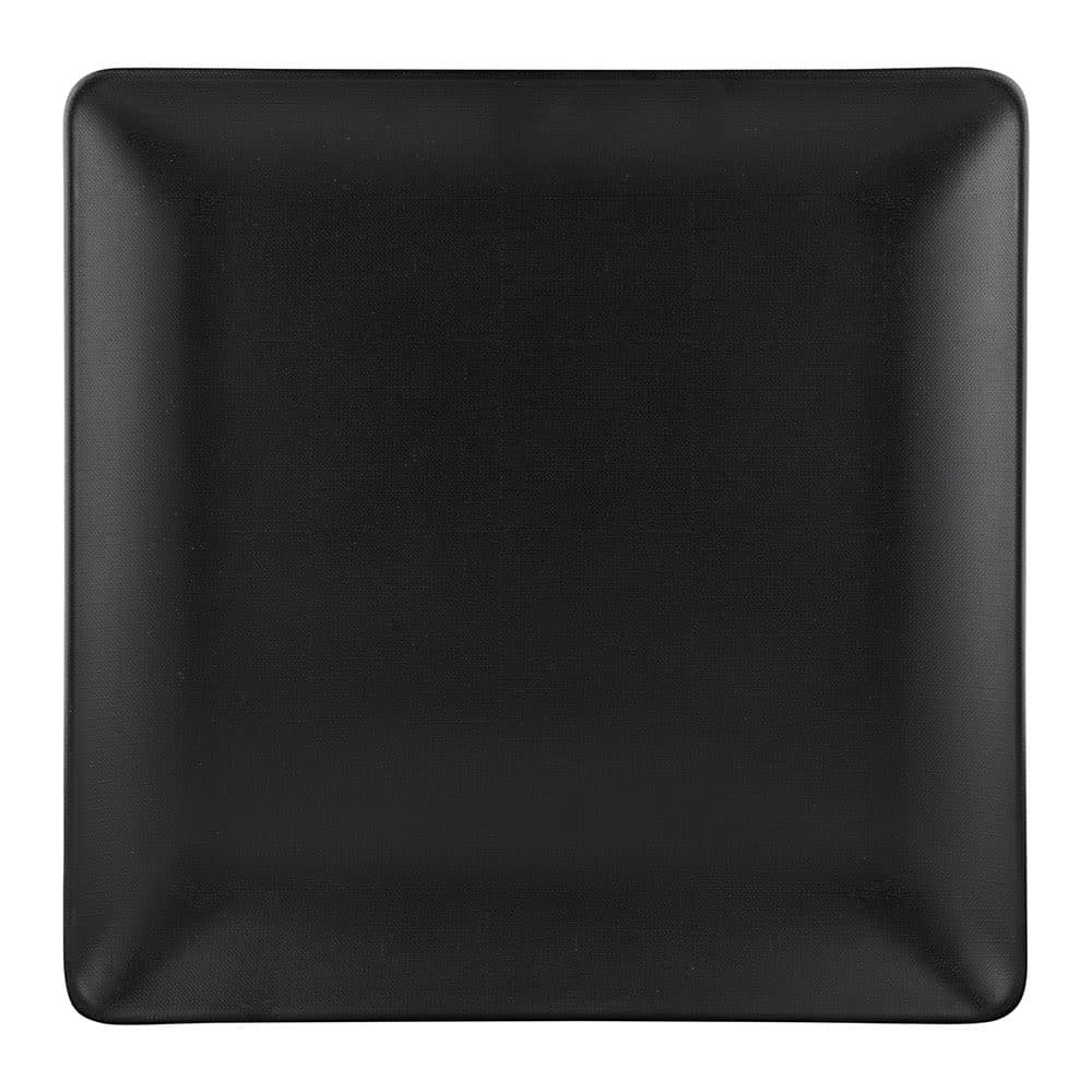 Elite Global Solutions 10" Square Melamine Dinner Plate, Black (ECO1010SQ-B)