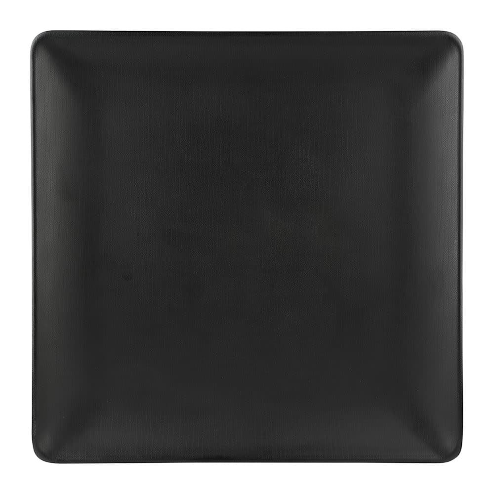 Elite Global Solutions 11" Square Melamine Dinner Plate, Black (ECO1111SQ-B)