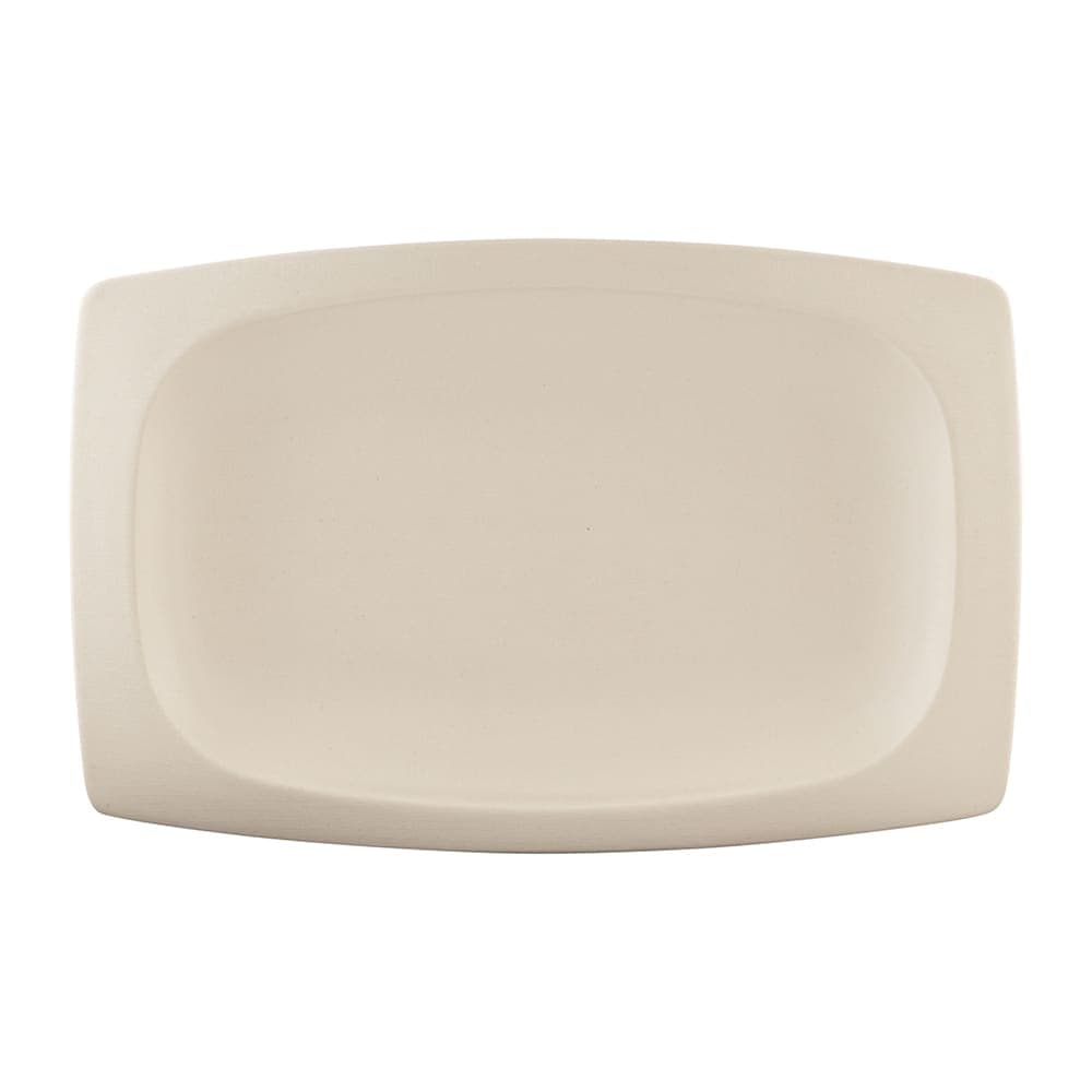 Elite Global Solutions 12 1/2" x 8 1/4" Rectangular Greenovations Platter - Melamine, Papyrus (ECO1258-PP)