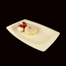 Elite Global Solutions 12 1/2" x 8 1/4" Rectangular Greenovations Platter - Melamine, Papyrus (ECO1258-PP) thumbnail 6