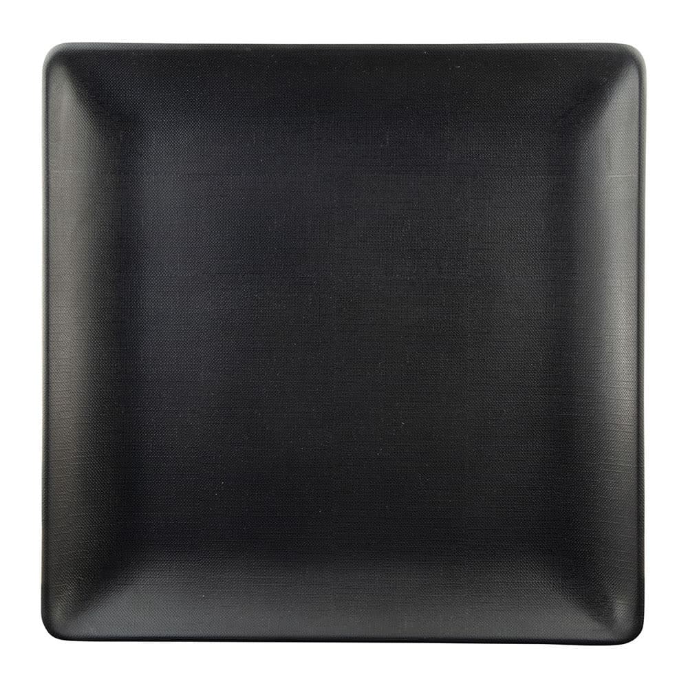 Elite Global Solutions 6" Square Melamine Dessert Plate, Black (ECO66SQ-B)