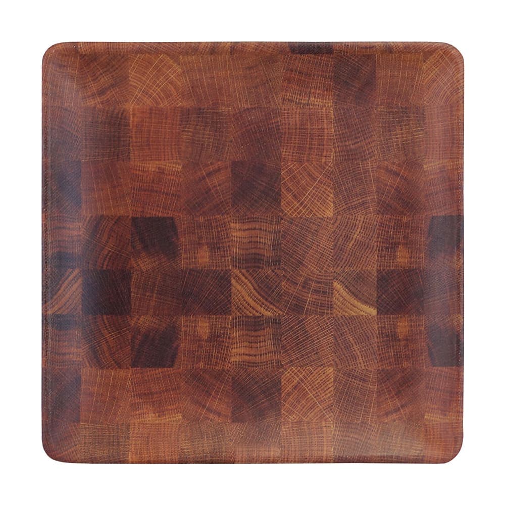 Elite Global Solutions 6" Square Melamine Dessert Plate, Wood Pattern (ECO66SQ-CK)