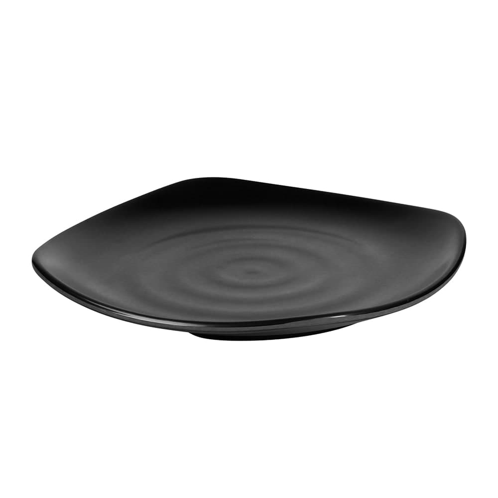 Elite Global Solutions 9 5/8" Square Melamine Dinner Plate, Black (JW1098-B)