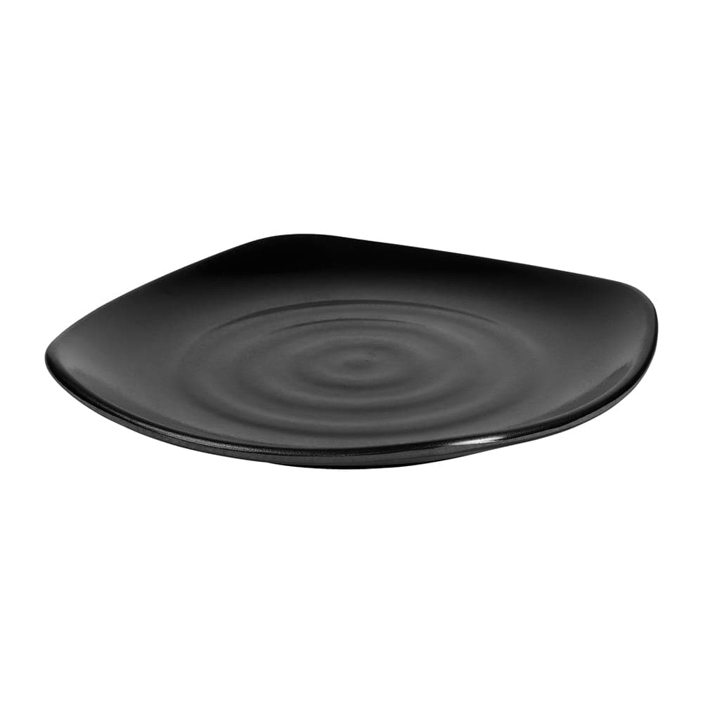 Elite Global Solutions 10 3/4" Square Melamine Dinner Plate, Black (JW1108-B)