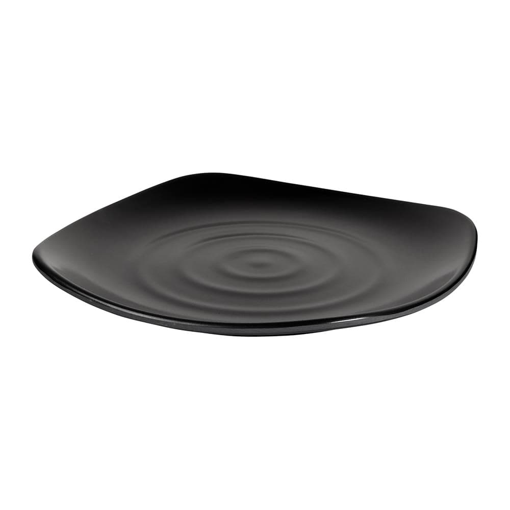 Elite Global Solutions 11 5/8" Square Melamine Dinner Plate, Black (JW1118-B)