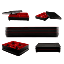 Elite Global Solutions Karma Bento Box - 10 3/4" x 8 3/8", Melamine, Black/Red (JW11852T-BR) thumbnail 7
