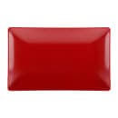 Elite Global Solutions Rectangular Melamine Dinner Plate - 13" x 8", Black/Red (JW1382T-BR) thumbnail 2