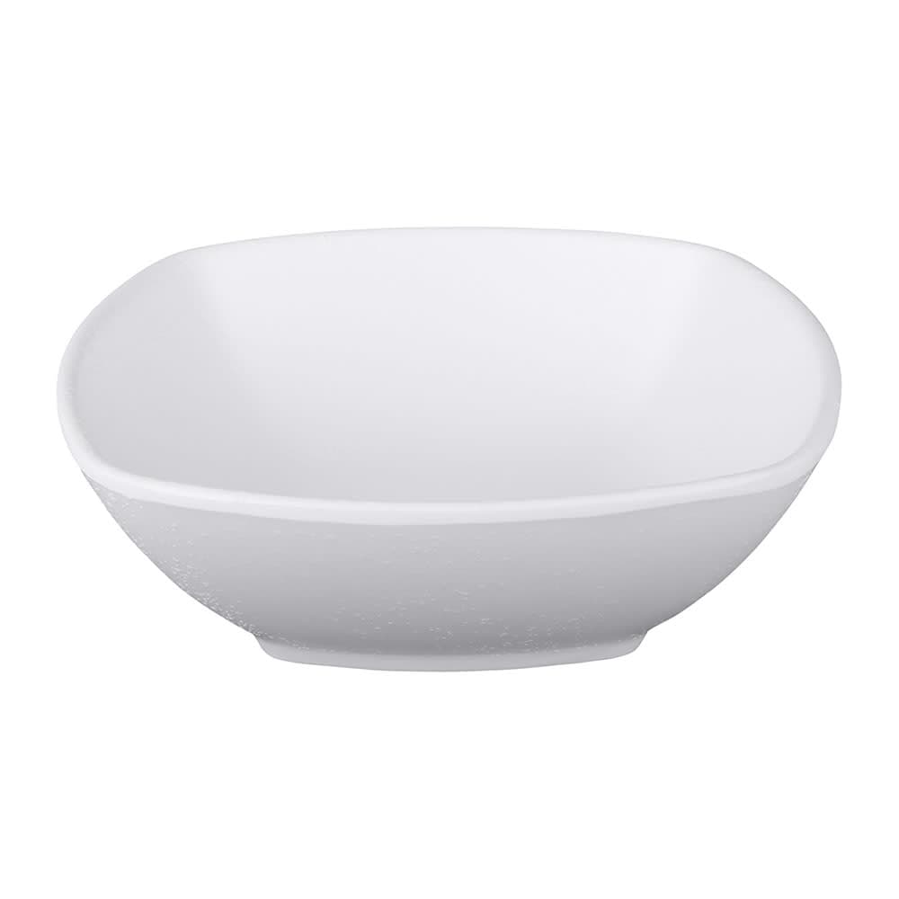 Elite Global Solutions 9 oz Square Melamine Bowl, White (JW1506-W)