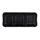 Elite Global Solutions 7 5/8" x 3 1/4" Rectangular Zen Tray - Melamine, Black (JW2071-B) thumbnail 2