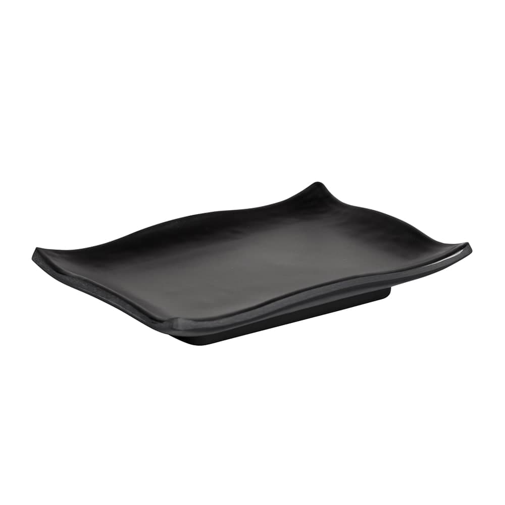 Elite Global Solutions Rectangular Serving Tray - 5 1/8"L x 3 5/8"W, Melamine, Black (JW4030-B)