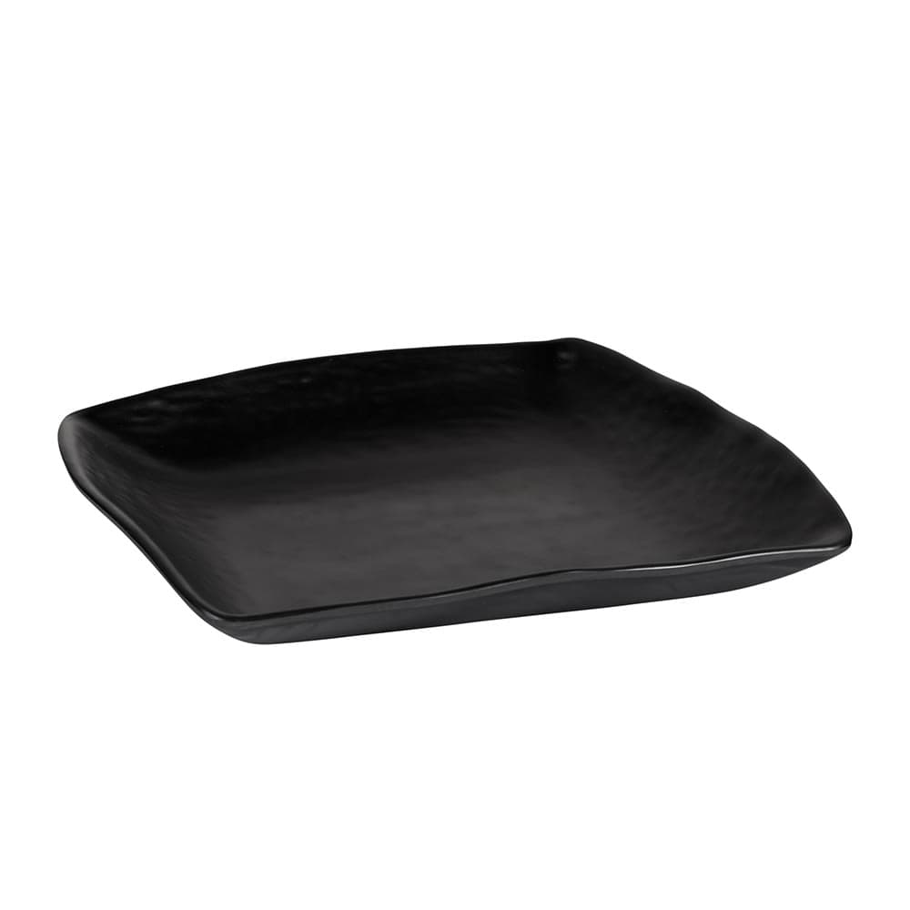 Elite Global Solutions 9 1/4" Square Melamine Dinner Plate, Black (JW4034-B)