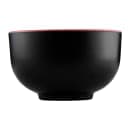 Elite Global Solutions 24 oz Round Melamine Bowl, Black/Red (JW4432T-BR) thumbnail 3