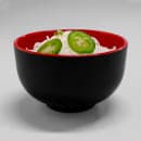 Elite Global Solutions 24 oz Round Melamine Bowl, Black/Red (JW4432T-BR) thumbnail 7