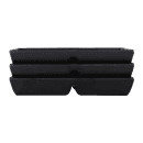 Elite Global Solutions 4 oz Melamine 2 Compartment Sauce Bowl - 5 7/8" x 2 7/8", Black (JW521-B) thumbnail 7