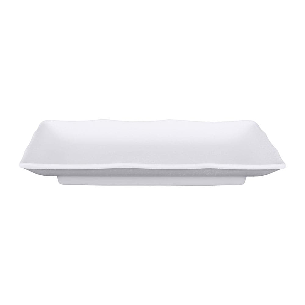 Elite Global Solutions 8 1/4" x 5 1/8" Rectangular Zen Tray - Melamine, White (JW5408-W)