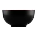 Elite Global Solutions 48 oz Round Melamine Bowl, Black/Red (JW542T-BR) thumbnail 3