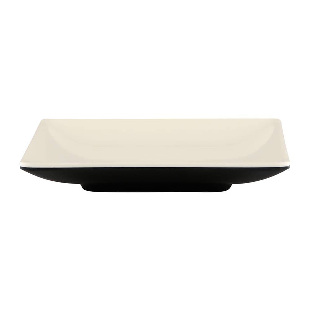 Elite Global Solutions 5" Square Melamine Plate, Ebony/Sand (JW552T-ES)