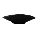 Elite Global Solutions 4 1/4" x 3 7/8" Oval Melamine Plate - Black (JW6003-B) thumbnail 3