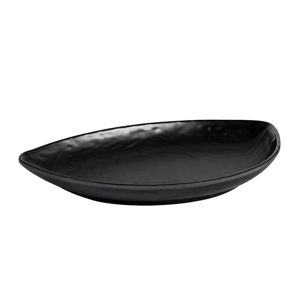 Elite Global Solutions Half Moon Serving Tray - 9 3/4"L x 6 1/4"W, Melamine, Black (JW6014-B)