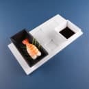 Elite Global Solutions 11" x 6 1/2" Rectangular Zen Ramekin Plate - Melamine, White (JW6TB-W) thumbnail 6