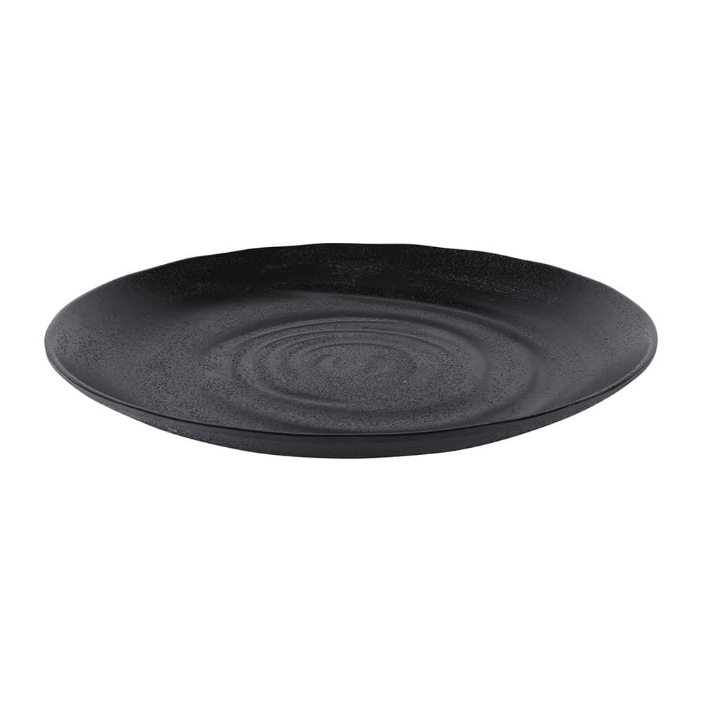 Elite Global Solutions 9 1/4" Round Melamine Dinner Plate, Black (JW7009-B)