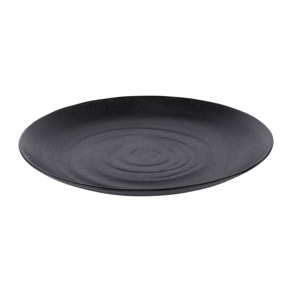 Elite Global Solutions 10" Round Melamine Dinner Plate, Black (JW7010-B)