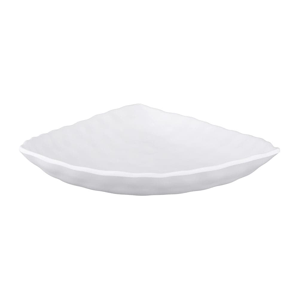 Elite Global Solutions 12" Triangular Zen Platter - Melamine, White (JW7012-W)