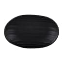Elite Global Solutions 7 1/4" x 4 1/2" Oval Melamine Salad Plate - Black (JW7307-B) thumbnail 2