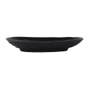 Elite Global Solutions 7 1/4" x 4 1/2" Oval Melamine Salad Plate - Black (JW7307-B) thumbnail 3
