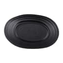 Elite Global Solutions 7 1/4" x 4 1/2" Oval Melamine Salad Plate - Black (JW7307-B) thumbnail 4