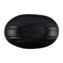 Elite Global Solutions 8" x 5 1/8" Oval Melamine Salad Plate - Black (JW7308-B) thumbnail 2
