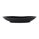 Elite Global Solutions 8" x 5 1/8" Oval Melamine Salad Plate - Black (JW7308-B) thumbnail 3