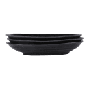 Elite Global Solutions 8" x 5 1/8" Oval Melamine Salad Plate - Black (JW7308-B) thumbnail 7