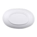 Elite Global Solutions 8" x 5 1/8" Oval Melamine Salad Plate - White (JW7308-W) thumbnail 4