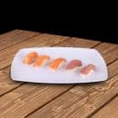 Elite Global Solutions 12 1/4" x 8 1/2" Rectangular Zen Platter - Melamine, White (JW7312-W) thumbnail 6