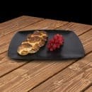 Elite Global Solutions 15" x 11 3/8" Rectangular Zen Platter - Melamine, Black (JW7315-B) thumbnail 6