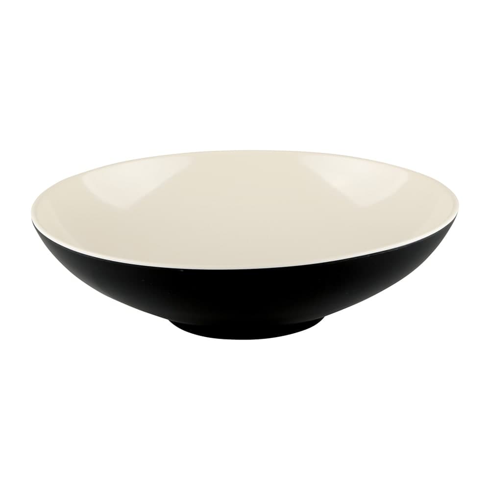 Elite Global Solutions 44 oz Round Melamine Bowl, Ebony/Sand (JW92T-ES)