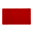 Elite Global Solutions Rectangular Melamine Dinner Plate - 9" x 5", Black/Red (JW952T-BR) thumbnail 2