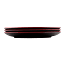Elite Global Solutions 9" Round Melamine Dinner Plate, Black/Red (JW99R2T-BR) thumbnail 6