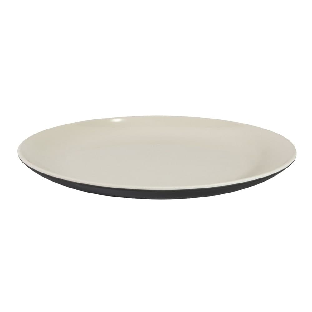 Elite Global Solutions 9" Round Melamine Dinner Plate, Ebony/Sand (JW99R2T-ES)