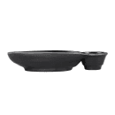 Elite Global Solutions 10" x 5 1/2" Oval Zen Chip & Dip Platter - Melamine, Black (JWC1408-B) thumbnail 3