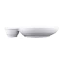 Elite Global Solutions 10" x 5 1/2" Oval Zen Chip & Dip Platter - Melamine, White (JWC1408-W) thumbnail 3