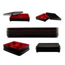 Elite Global Solutions Lid for Karma Bento Box - 11 1/4" x 8 3/4", Melamine, Black/Red (JWL11852T-BR) thumbnail 8