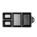 Elite Global Solutions Serving Tray w/4 Compartments - 8 3/4"L x 4 3/8"W, Melamine, Black (JWT4C-B) thumbnail 2