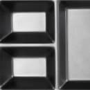 Elite Global Solutions Serving Tray w/4 Compartments - 8 3/4"L x 4 3/8"W, Melamine, Black (JWT4C-B) thumbnail 5