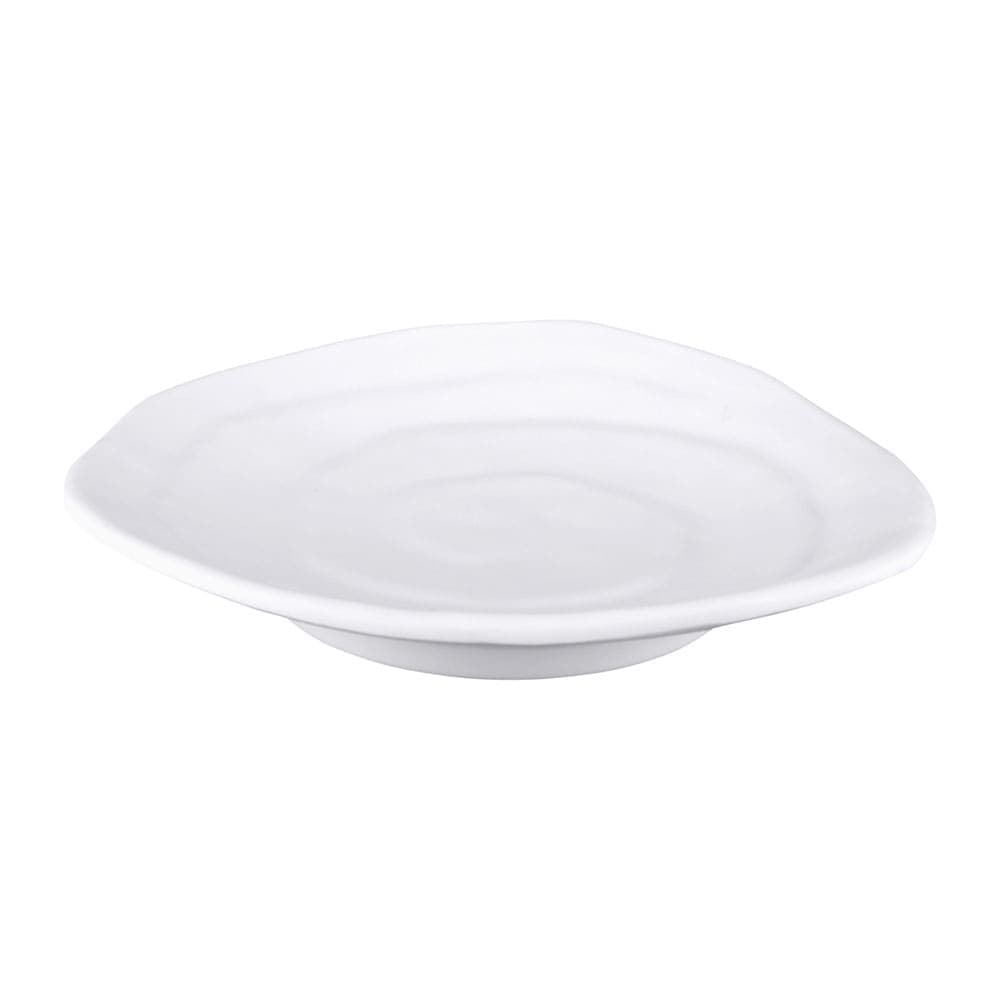 Elite Global Solutions 4 5/8" Triangular Melamine Plate, White (JWT63-W)